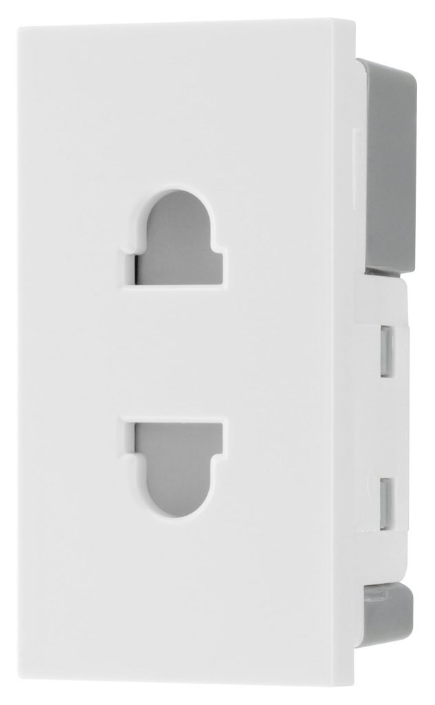 Euro 2-Pin Unswitched Socket Module - Pakistan Cables Decoris Series ...