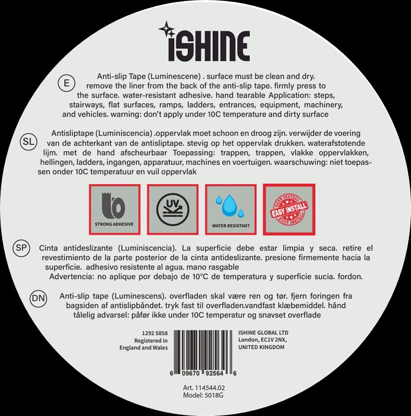 iSHINE Anti Slip Tape - Glow in the Dark