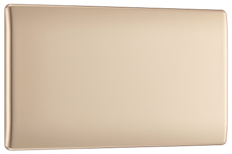2 Gang Blank Plate Champagne Colour