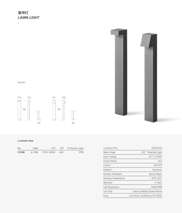 Edge Polarized Bollard SPC1008