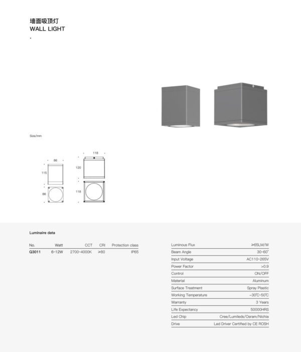 Recta Max Wall Light SPQ3011